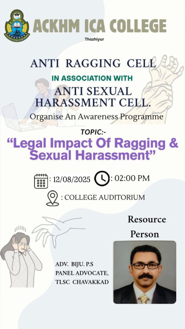 Legal impact of Ragging and Sexual Harassment